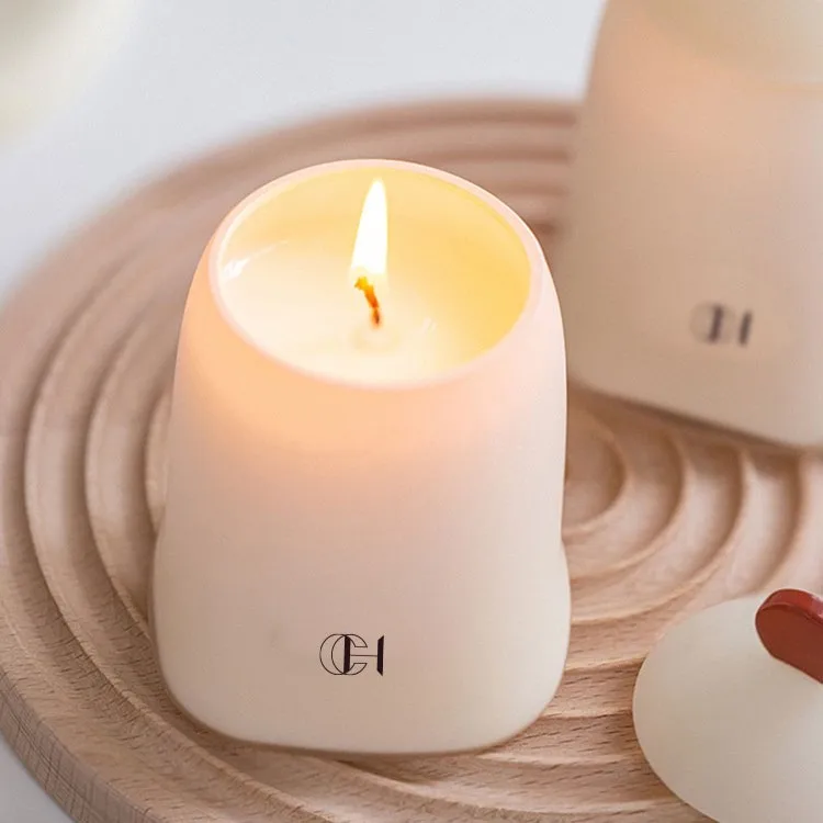 Kabbalah Customized Ceramic Bell Shaped Pot Aromatherapy Scented Candle Cup Ceramic Vessel for Home