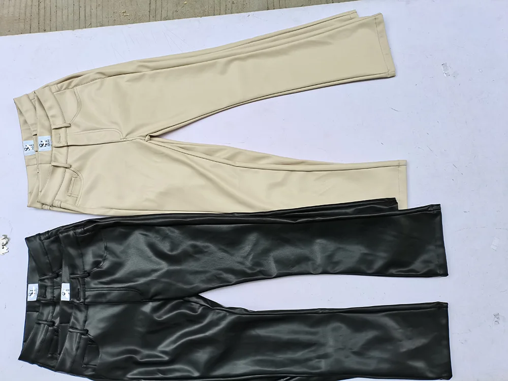 High quality PU leather pants flared pants for men