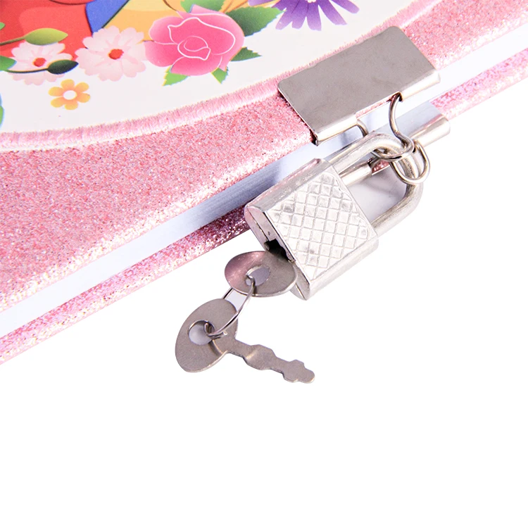 girls new design bling bling notebook personalized hardcover daily planners childlike notebook diaries with locks