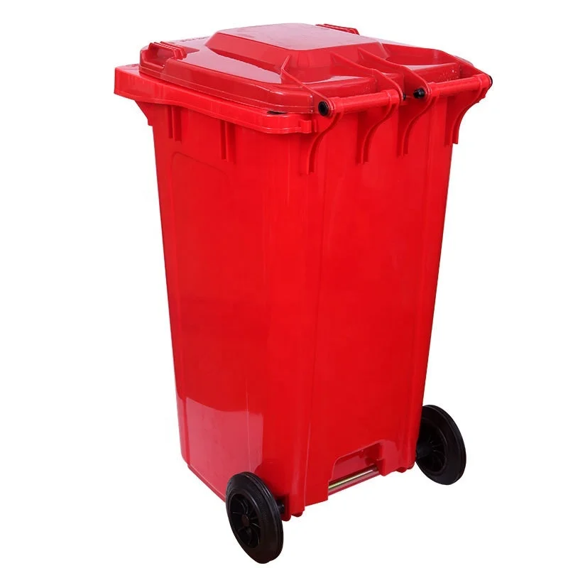 240 liter HDPE big size plastic wheeled outdoor dustbin/trash can/waste bin