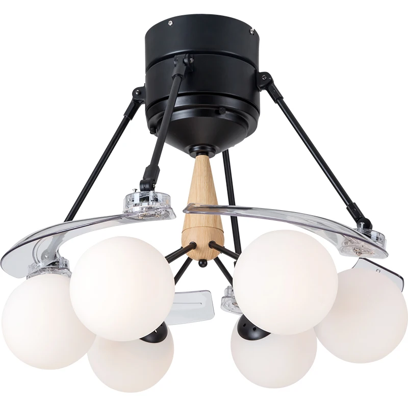 Nordic Luxury 48 Inch 4 ABS Blades LED Light AC Copper Motor Ceiling Fan With Lights