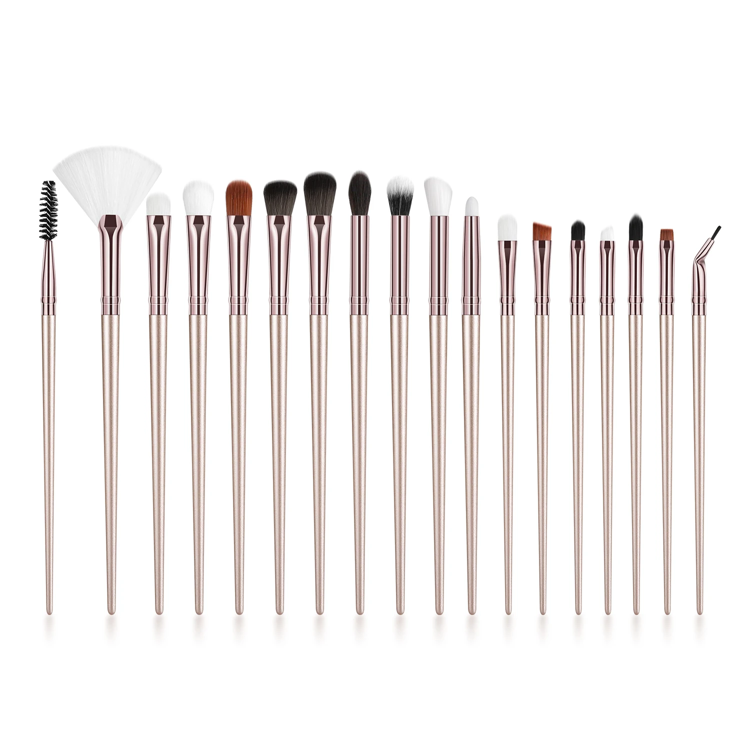 Bestope 18 Piece Synthetic Hair Makeup Brushes Mascara Lip Eye Shadow Blending Makeup Brush Set Private Label