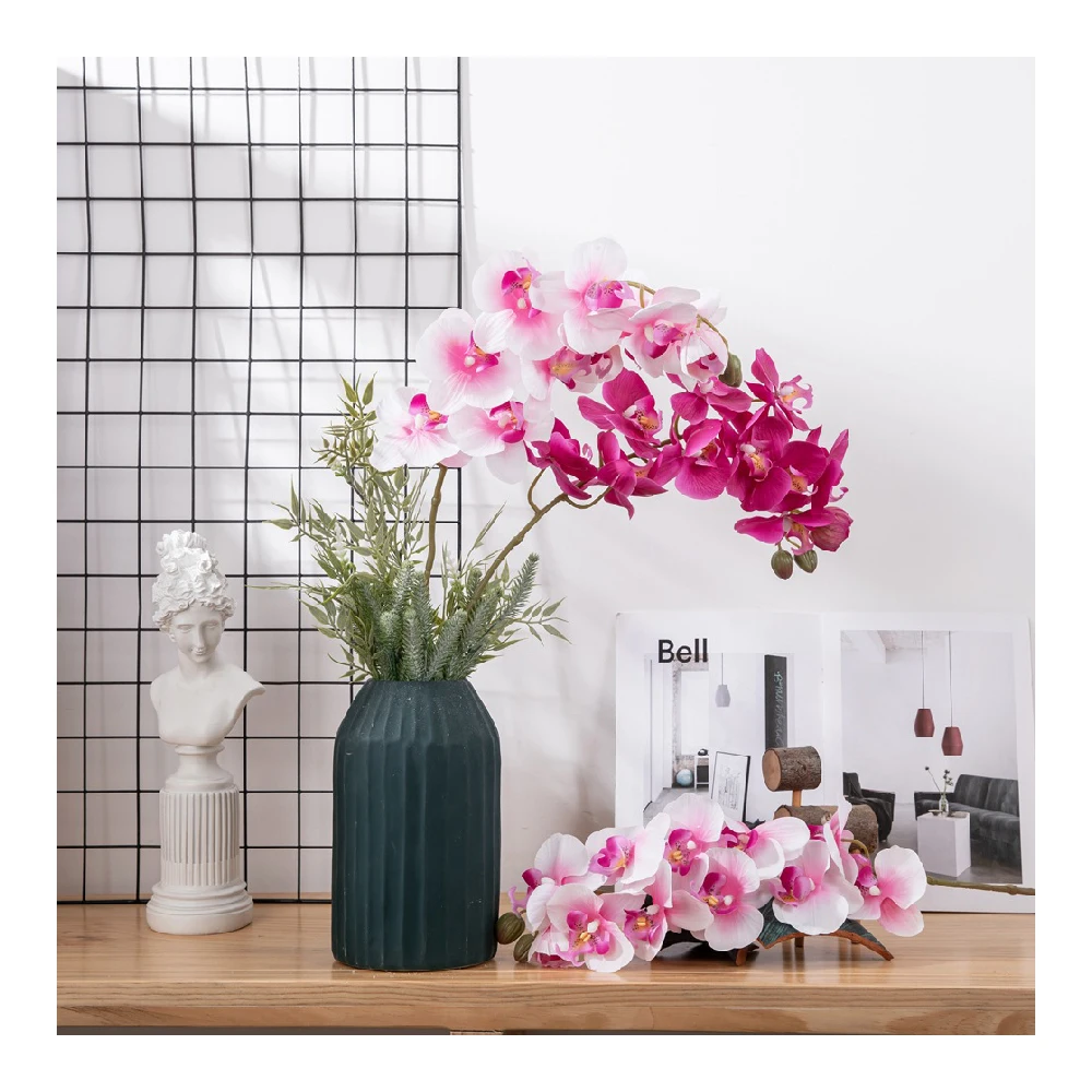 SY-01Natural Real Touch Single Stem Plastic Butterfly Orchid Multicolor Faked Orchid Artificial Flower for Home Wedding Decor