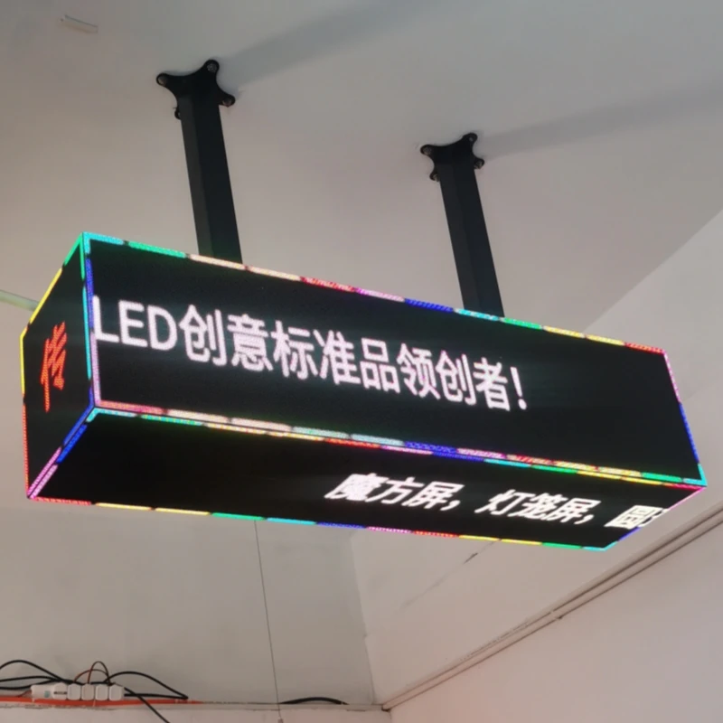 Square double-Sided Acrylic Light Box LED Illuminated Display for Business and Retail Environments
