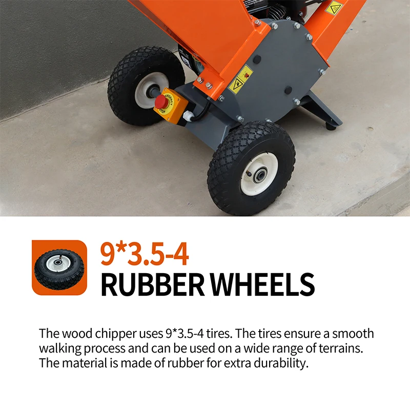 6.5 HP Engine Small Household Wood Shredder Maximum Cutting Diameter 50mm Chipper