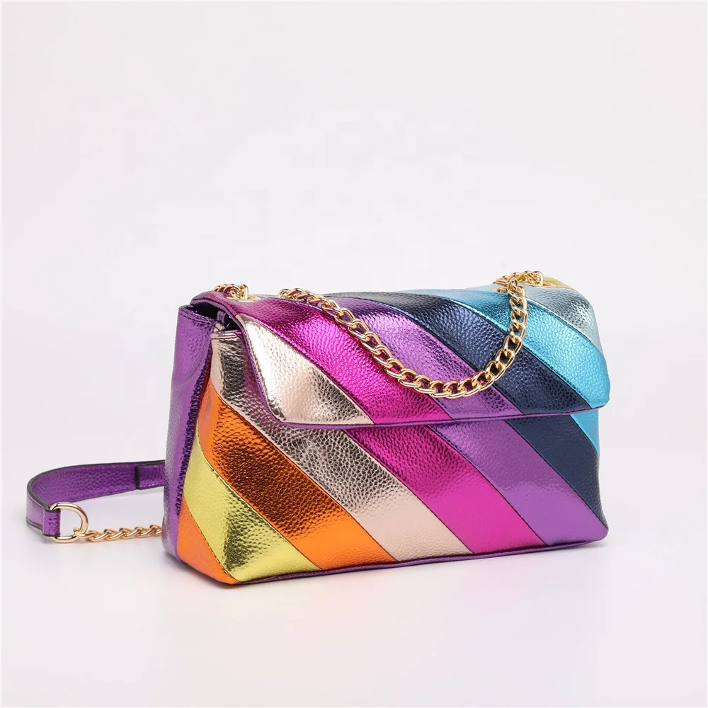 Factory Wholesale Customized logo Famous  Women HANDBAG 2023 luxury Rainbow women handbags