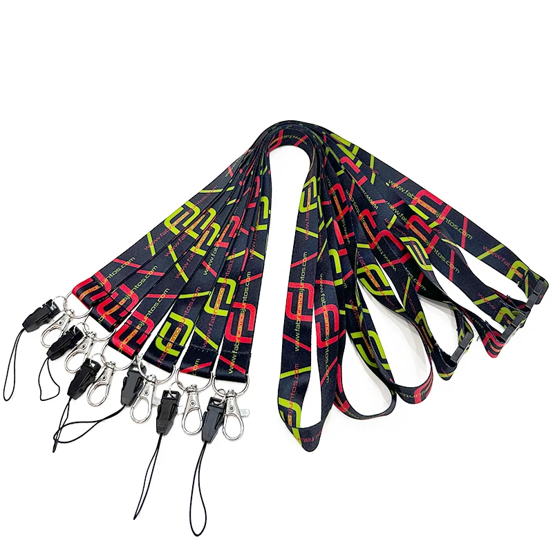 Promotional Wholesale Custom Printing Mobile Phone Lanyard Satin Polyester Nylon Teacher Lanyards
