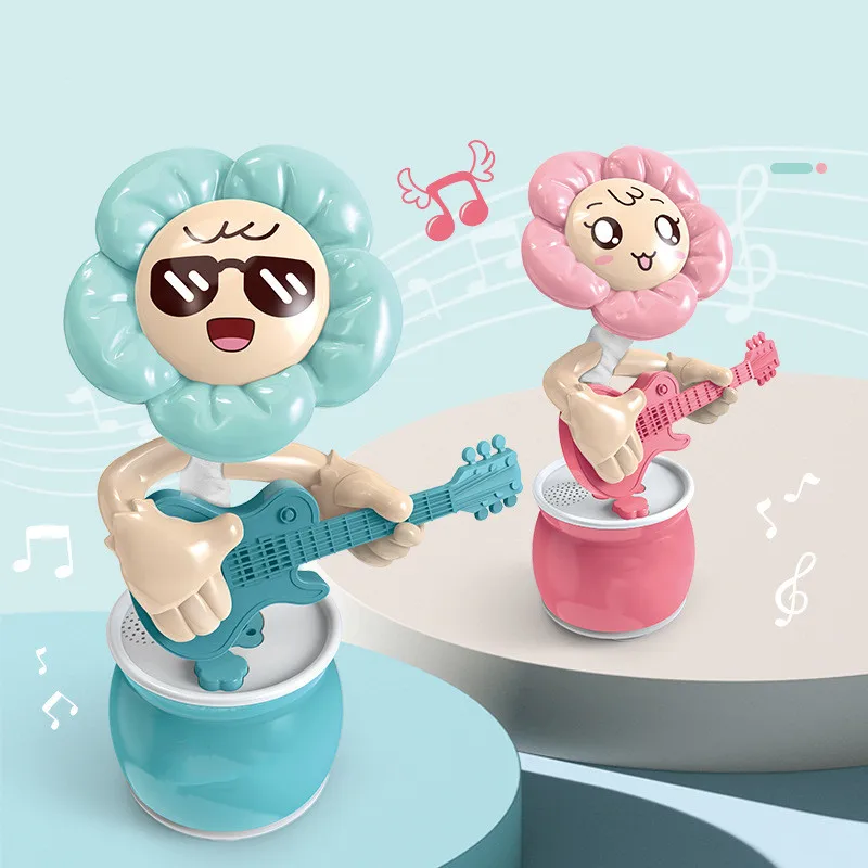 Hot sale funny Musical Toys plastics Plush Dancing Sunflower with