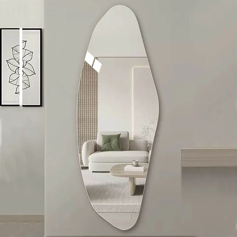 Custom Sublimation Large Irregular Shape Wall Floor Mirror Personalized High End Body Full Length Mirrors Set for Bedroom Miroir