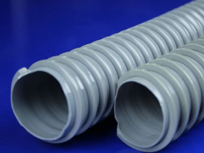 Flexible PVC Grey Duct Hose Producer Hose PVC Material Light Durable Flexible Soft Hose