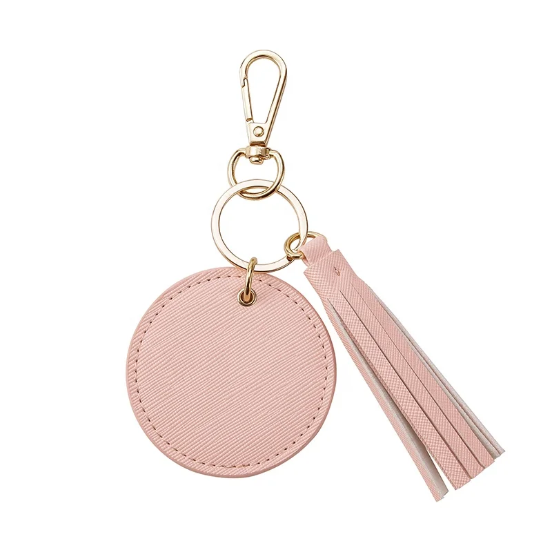 Высококачественный брелок из искусственной кожи с кисточкой и логотипом на заказ