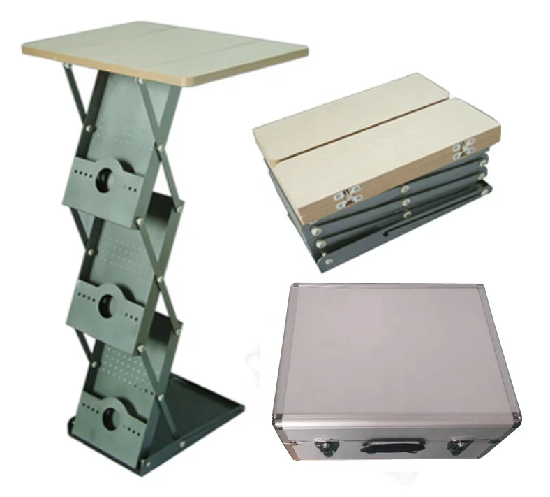 Iron foldable newspaper literature rack file magazine holder display