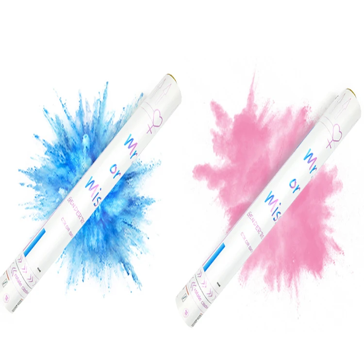 
 Baby Shower Powder And Star Confetti Blue Pink Cannon Gender Reveal Party Decoration Supplies  