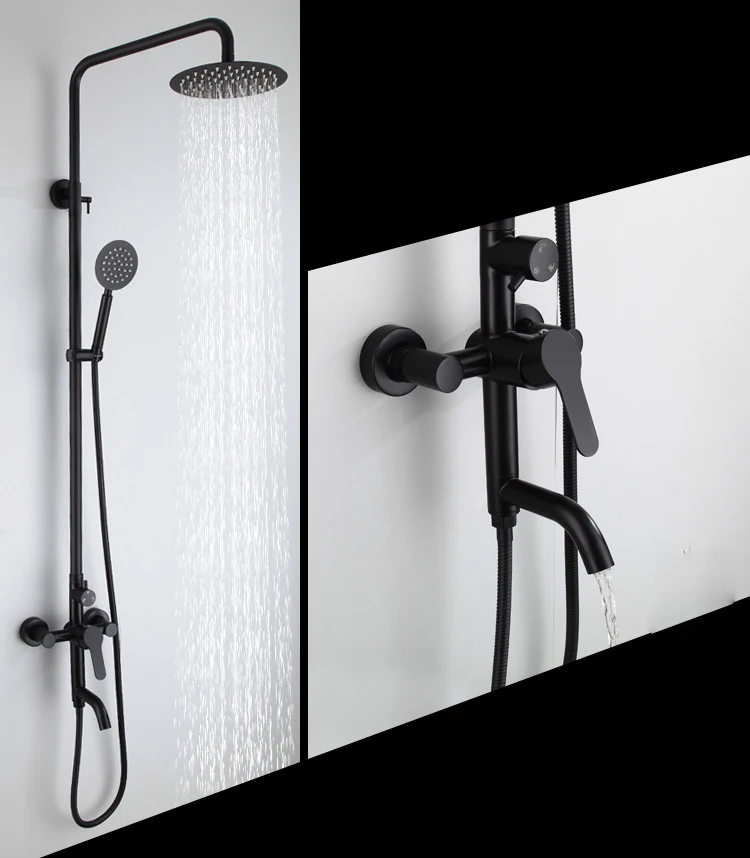 304 Stainless Steel Smart Thermostatic Shower Set Booster Nozzle Cross Shower Hot And Cold Shower Set