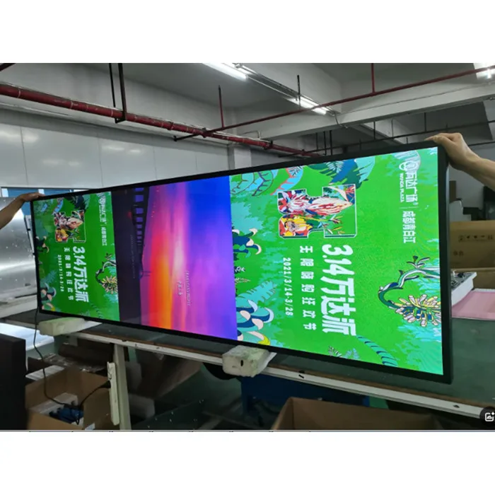 43.9' 49.5' Supermarket Shelf Ultra Wide Monitor Screen Stretched Bar Type LCD Advertising Display