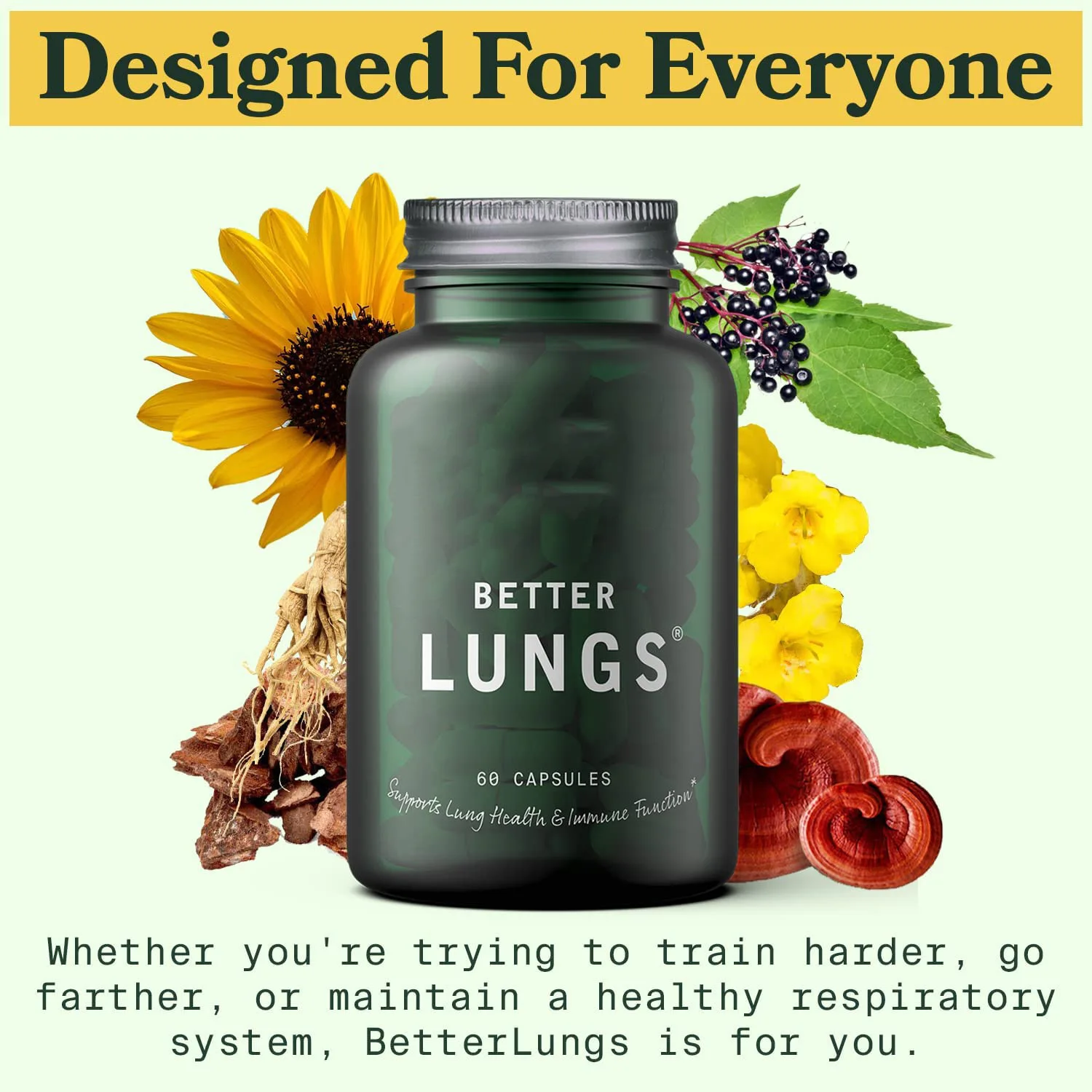 Herbal Extract Lungs Health Supplement Enhances Airways & Lung Health Helps Clear Mucus Support Immune System