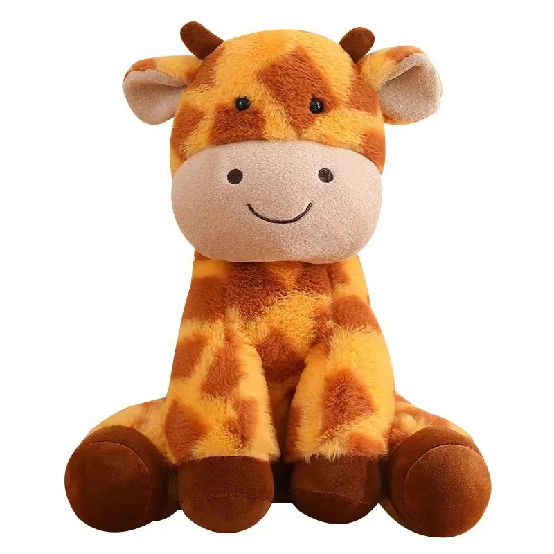 New Cartoon Giraffe Pillow Plush Toy Doll Cute and Cute Sitting Deer Doll Gift plush toys