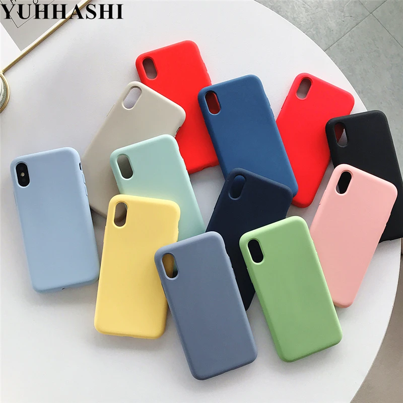  64 Colors Cases With Logo Microfiber Liner Back Silicone Cover Phone Case Forros For Iphone X Xs Xr 11 12 mini pro
