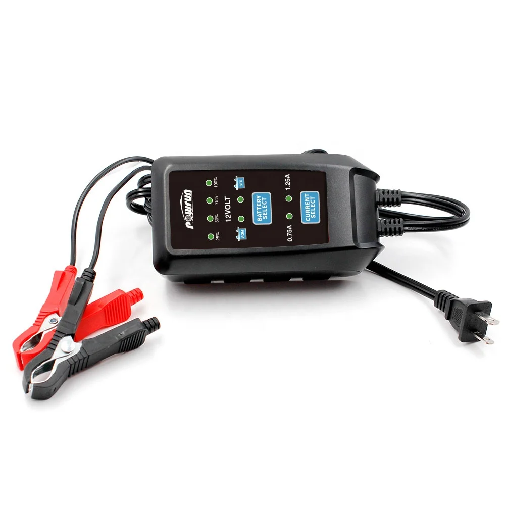 POWRUN 12V Repair Type Lead-acid Battery Maintainer Emergency STD AGM GEL Battery Desulfator Maintainer for Truck