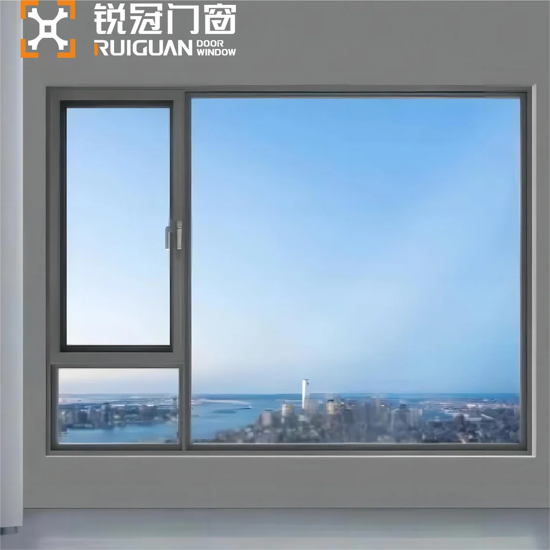 RG100 Series Latest Design Best Price Vertical Casement Windows triple glazed aluminum casement window