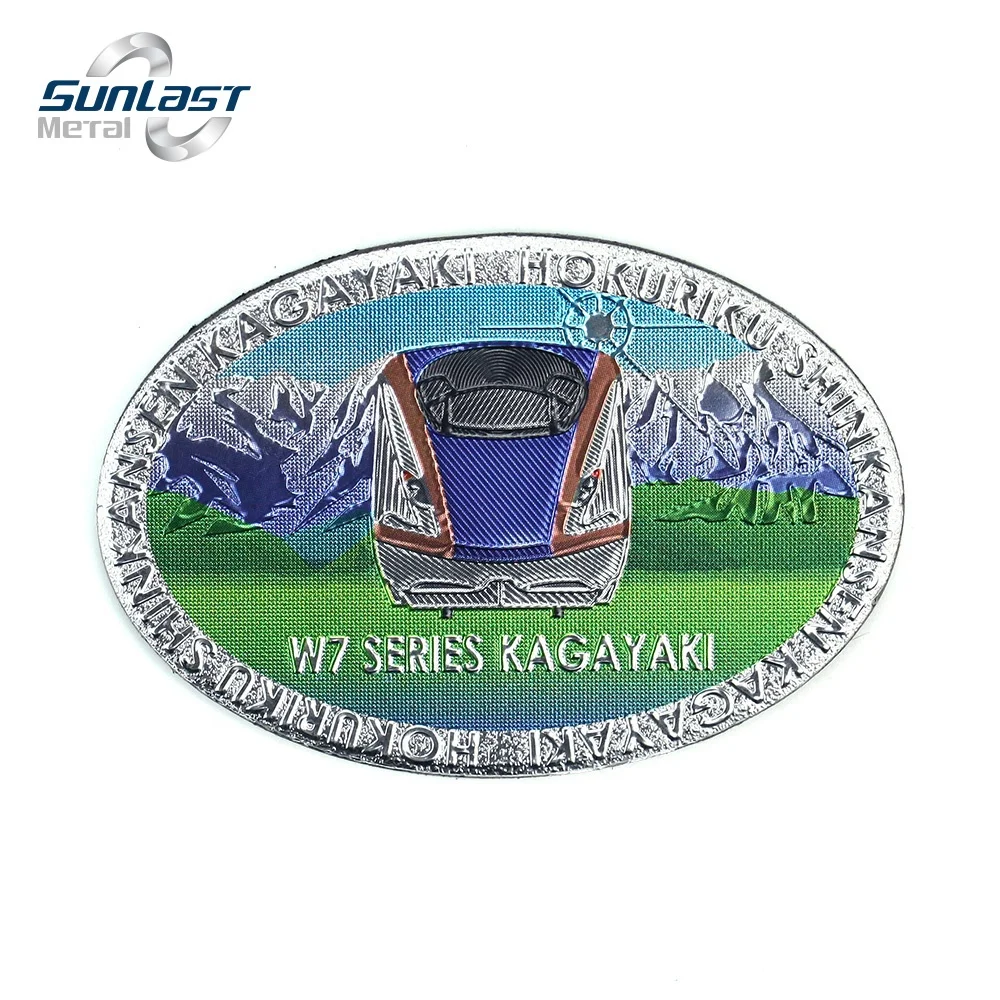 Refrigerator Foil Magnet Souvenir 3D Embossed Aluminium Foil Fridge Magnet Silver Foil Fridge Magnets