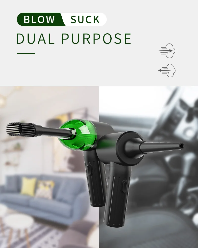 VC12A Vacuum Cleaner Rechargeable Air Duster Portable Cordless Electric