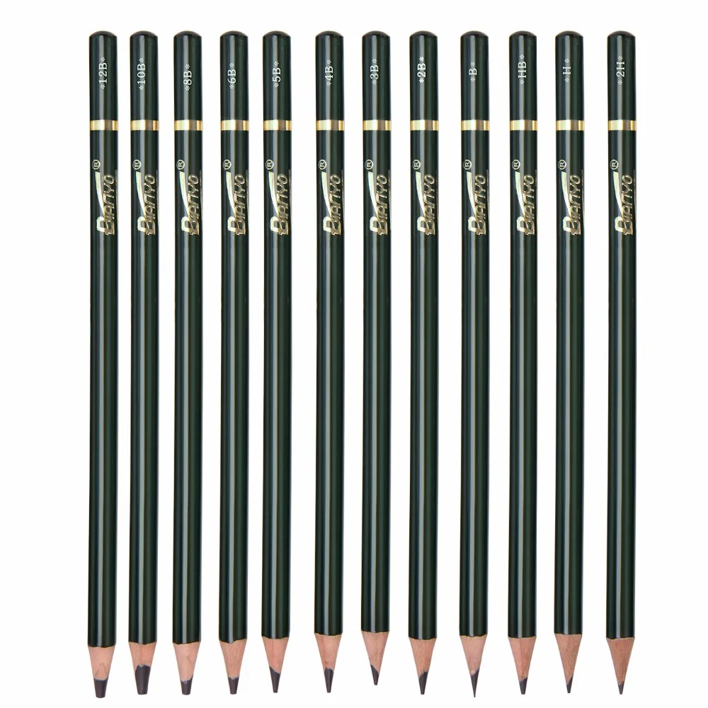 
12Pcs 17.5cm Standard Length Non-Toxic Wood Sketch Pencil Set With Corot Brand 