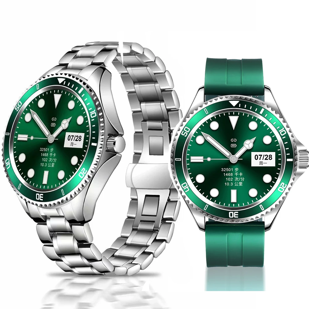 
 Bluetooth Вызов, местное подключение музыки, TWS мониторинг сердечного ритма, шагомер упражнения, зеленые воды призрачный стиль смарт-часы  