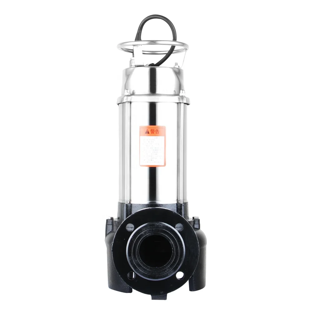 0.75kw Electric Motor Stainless steel submersible cutting waste water sewage grinder pump