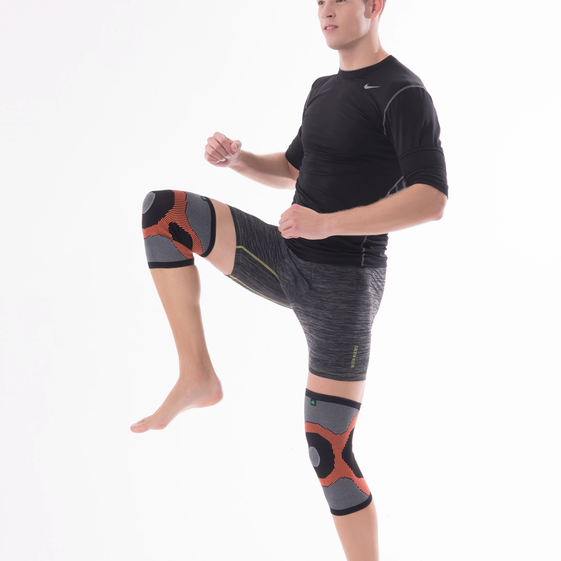 Amazon Silicone spring Anti-Slip sport knee pad support knee brace patella protector silicone knee brace support