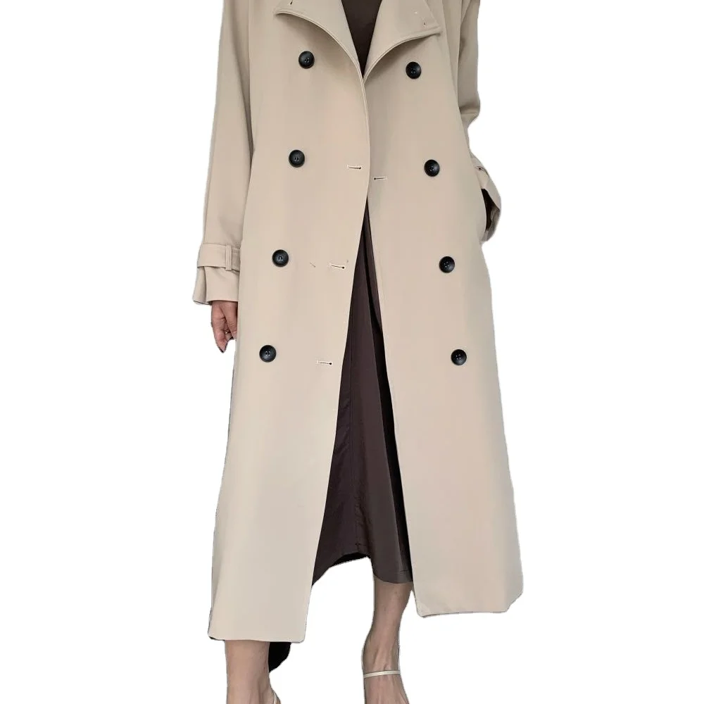 Toppies 2020 New Arrival Long Coat Women Double Breasted Slim Trench Coat Korean Outwear
