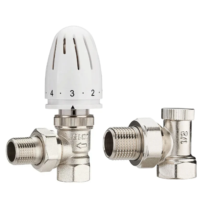 BAIYILUN radiator trv underfloor heating accessories brass cupper radiator valve for water heating radiators