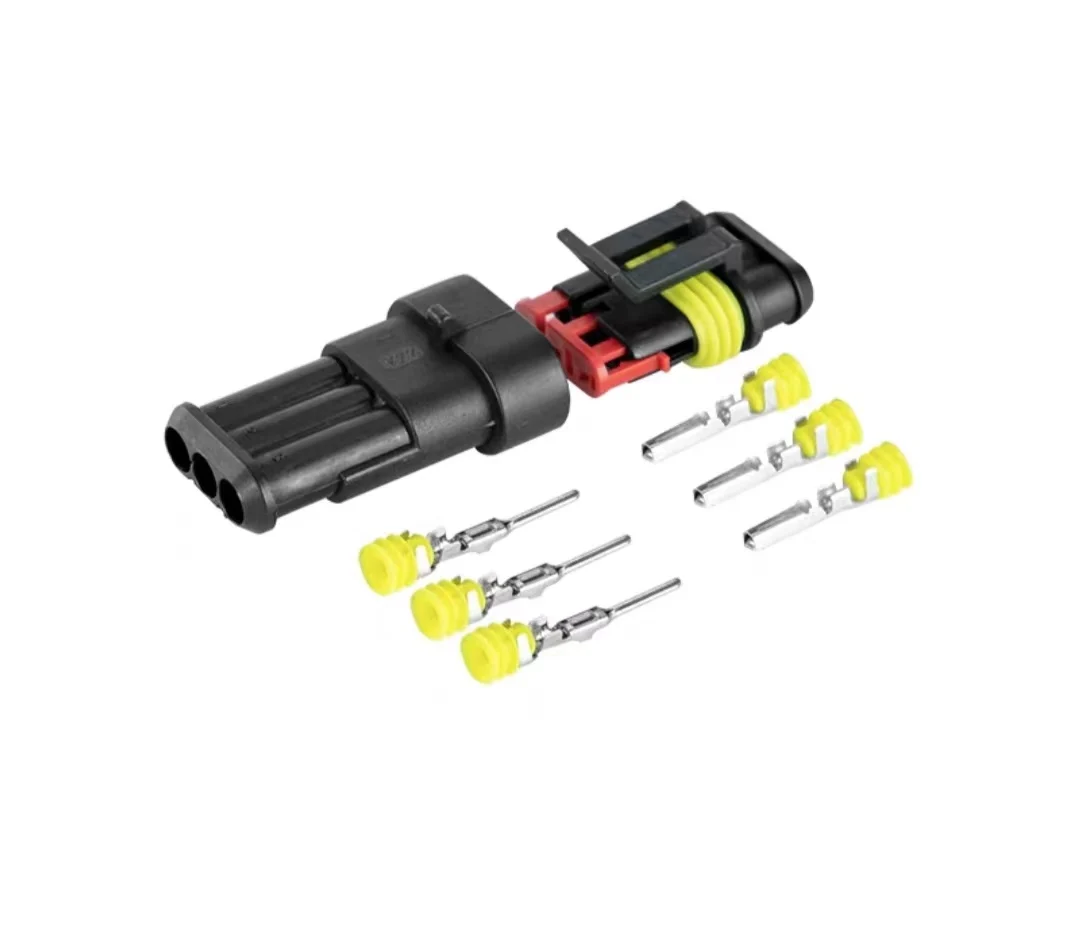 1 set Kit 1 2 3 4 5 6 pin way Super seal AMP male and female Electrical Plug Automotive waterproof Xenon  connector for car
