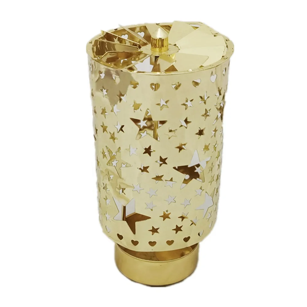Wedding table centerpieces rotary candlestick metal lantern star carousel tealight candle holders