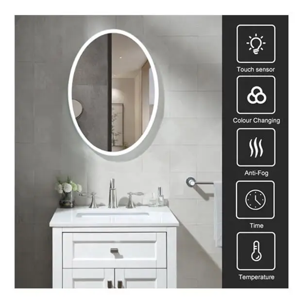 Mirror Bathroom Customized Large Led Touch Bathroom Mirror Lamps For Sale