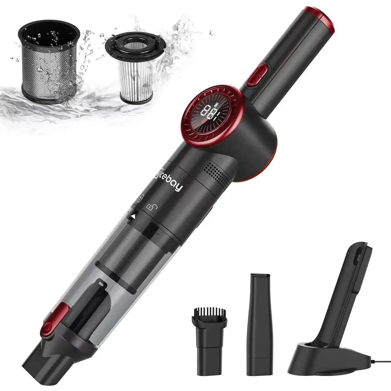 E-rising 2023 New Type Type-C USB Car Cordless Handheld Vacuum Cleaner EV-H065