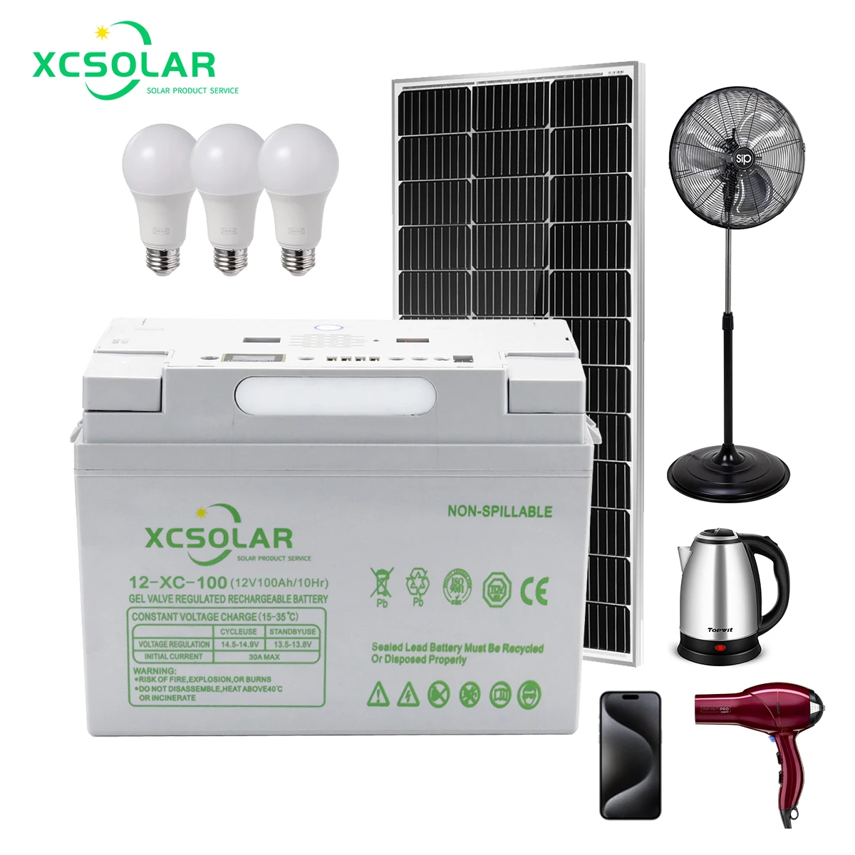XC Solar 500W 1KW Lithium Battery Power Bank Station 110v 220v AC Portable Solar Generator Price TV And Lights For House //