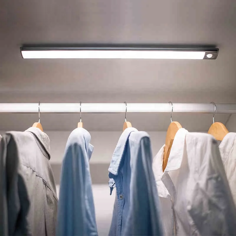 Wardrobe Light Backwards Luminous Aluminium Oval Tube Clothes Rod Led Closet Light For Wardrobe