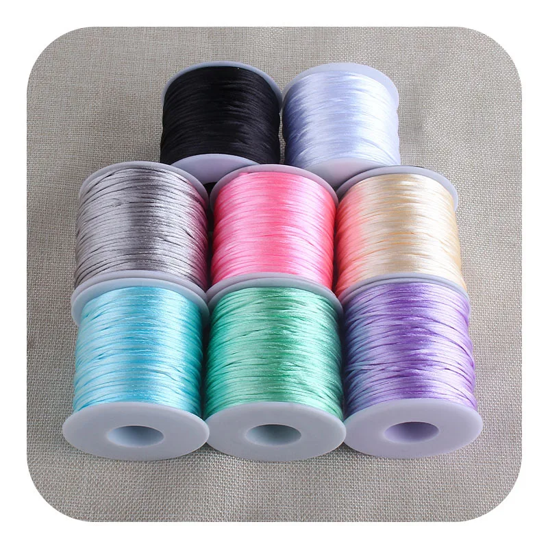 DIY Accessories Teeting Toys Bracelet Necklace Pacifier Clips Strong Nylon Satin Silk Crochet Braided Cord