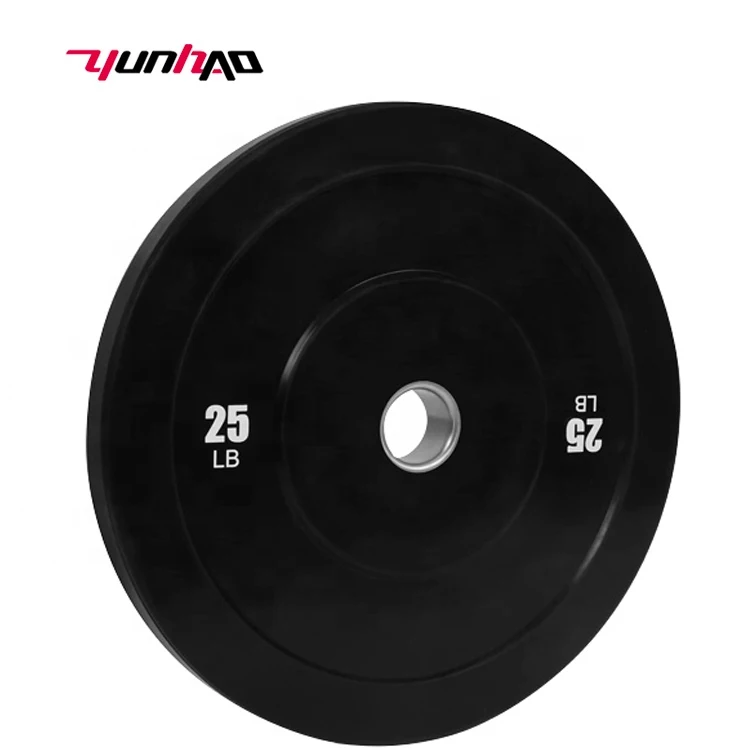 YC Hot Sale Wholesale Gym Custom Logo Rubber Bumper Barbell Weight Plate For Power Training