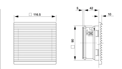 Cold air of distribution box cabinet cooling fan FK6622.230 19W 220V ac cooling fan