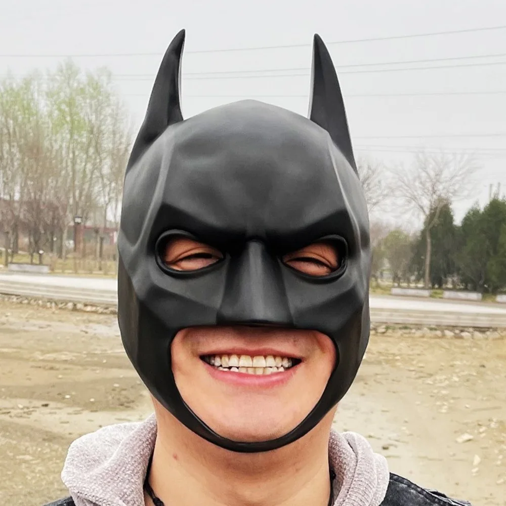 New Dark Knight Bat Man Mask Soft Rubber Nature Latex Black Headgear Helmet For Masque Disguise Party Superhero Costume Mask