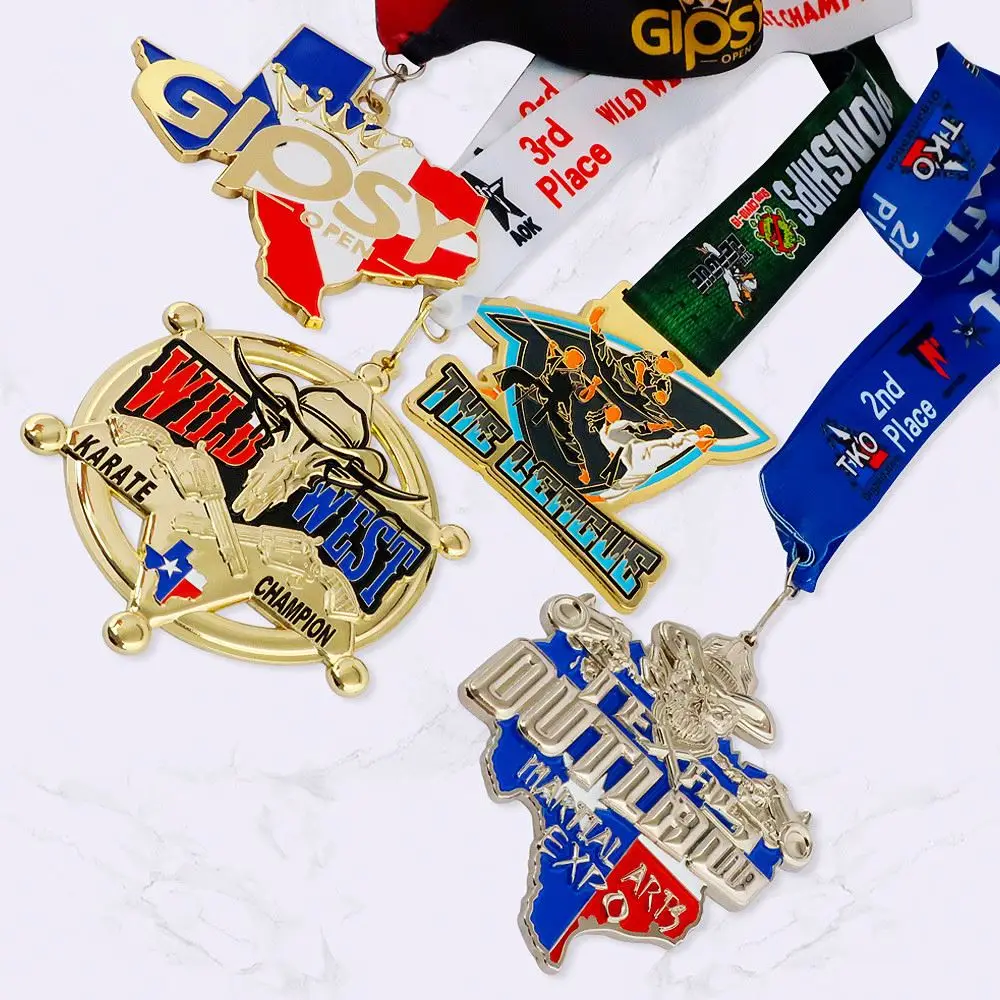 Medal Factory Cheap Price Wholesale Karate Medals Free Sample Custom Karate Medals