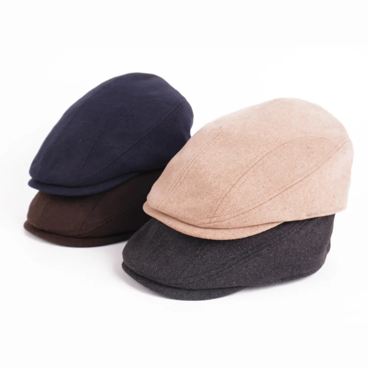 Стильная винтажная кепка газетчика унисекс из британской шерсти с пользовательским логотипом