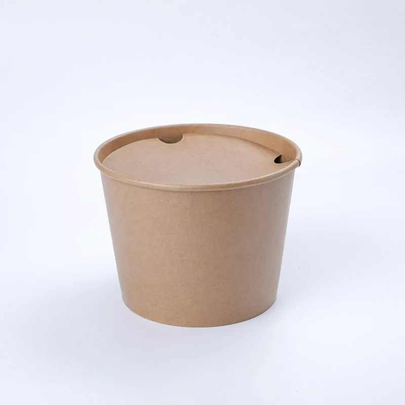 biodegradable takeaway lunch box kraft paper food packaging container bowl soup cup tray with lid on sale