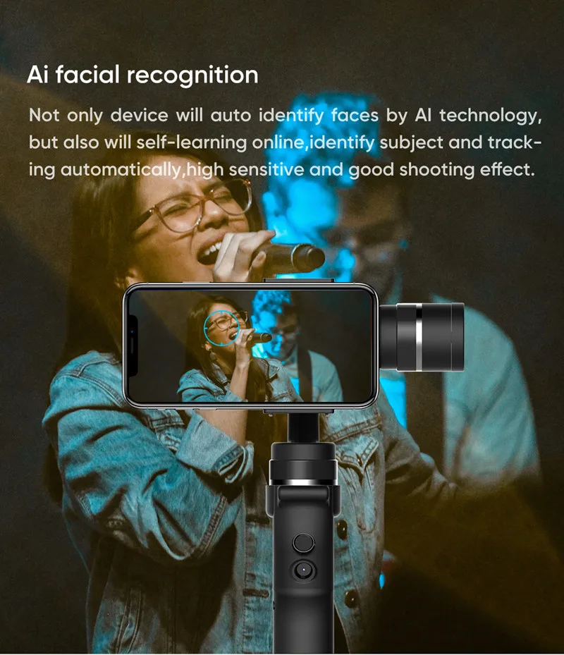 
Factory Wholesale Best price 3 axis handheld gimbal stabilizer with CE FCC ROHS Mobile Phone Gimbal Stabilizer 