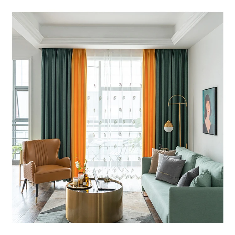 
Luxury quality european style curtains for living room window curtains 