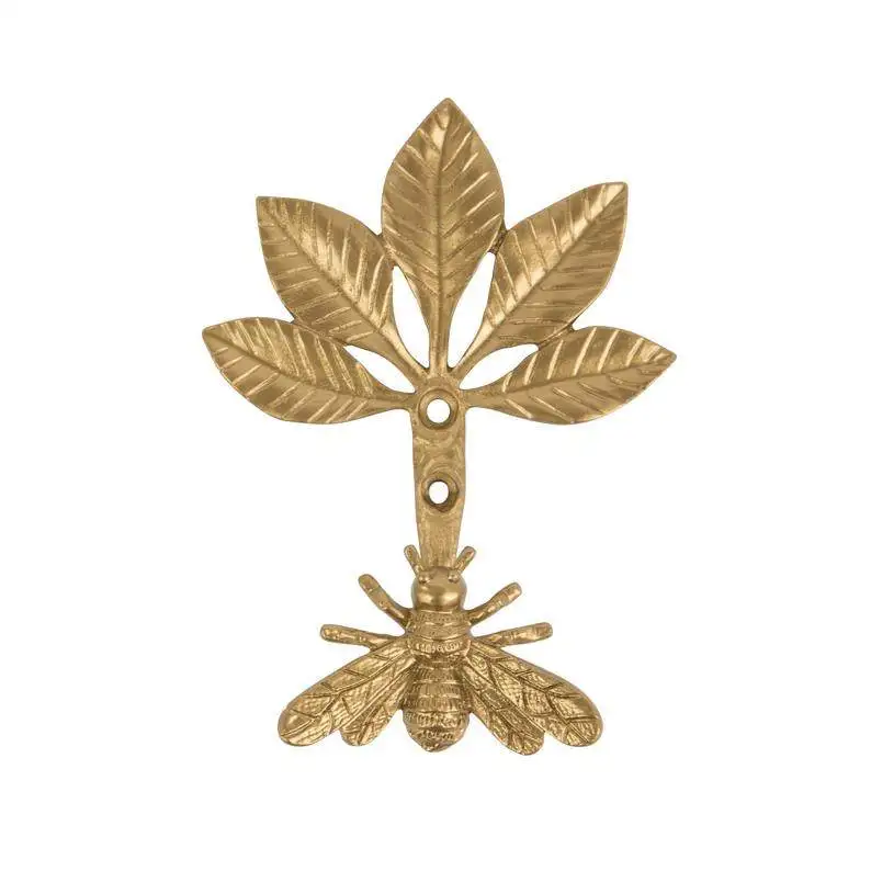 Golden Wall Mounted Curtain Hanging Hook Decorative Metal Customized Home Zinc Alloy Single Clothing Organizer Round