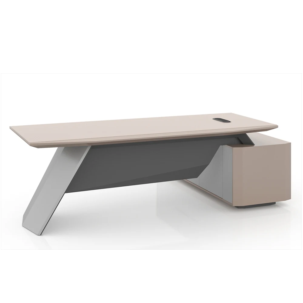 New Modern Executive Manager L-Shape Solid Wood Desk Latest Design Console Desk for Office Extendable Feature for Company Use