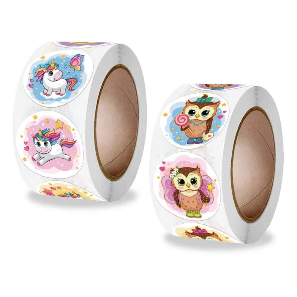 Children Personalised Cute Other Label Sticker Custom Logo Adhesive Waterproof Animal Decal Designer Sticker